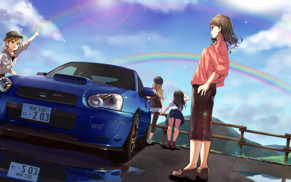 Anime car anime car HD Desktop Wallpaper | Background Image