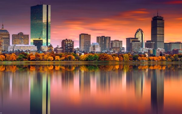 Man Made Boston Cities United States USA City Reflection Building HD Wallpaper | Background Image