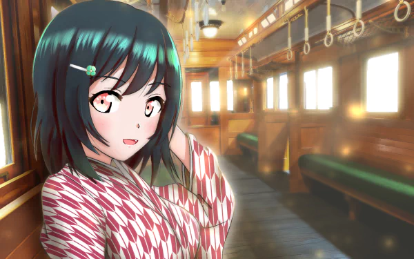 short hair green hair Shioriko Mifune Anime Love Live! HD Desktop Wallpaper | Background Image