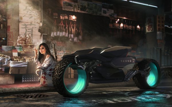 Sci Fi Cyberpunk Futuristic Vehicle HD Wallpaper | Background Image