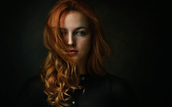 Women Model Redhead Green Eyes HD Wallpaper | Background Image