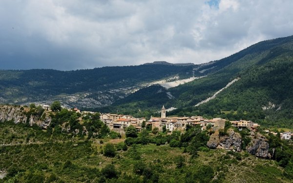 Man Made Town Towns Mountain France HD Wallpaper | Background Image