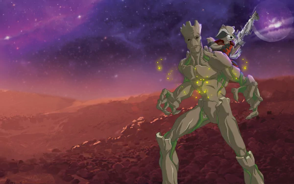 Groot Rocket Raccoon Guardians of the Galaxy TV Show Marvel's Guardians of the Galaxy HD Desktop Wallpaper | Background Image