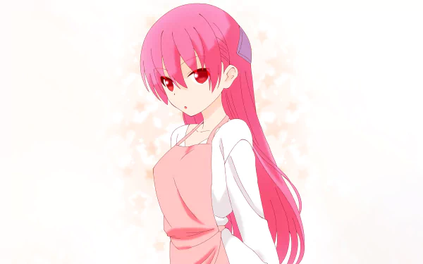 HD PC wallpaper featuring Tsukasa Yuzaki from the anime Tonikaku Kawaii (TONIKAWA: Over the Moon For You) with her signature long pink hair and soft expression.