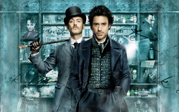 Jude Law Robert Downey Jr. Dr. Watson movie Sherlock Holmes HD Desktop Wallpaper | Background Image