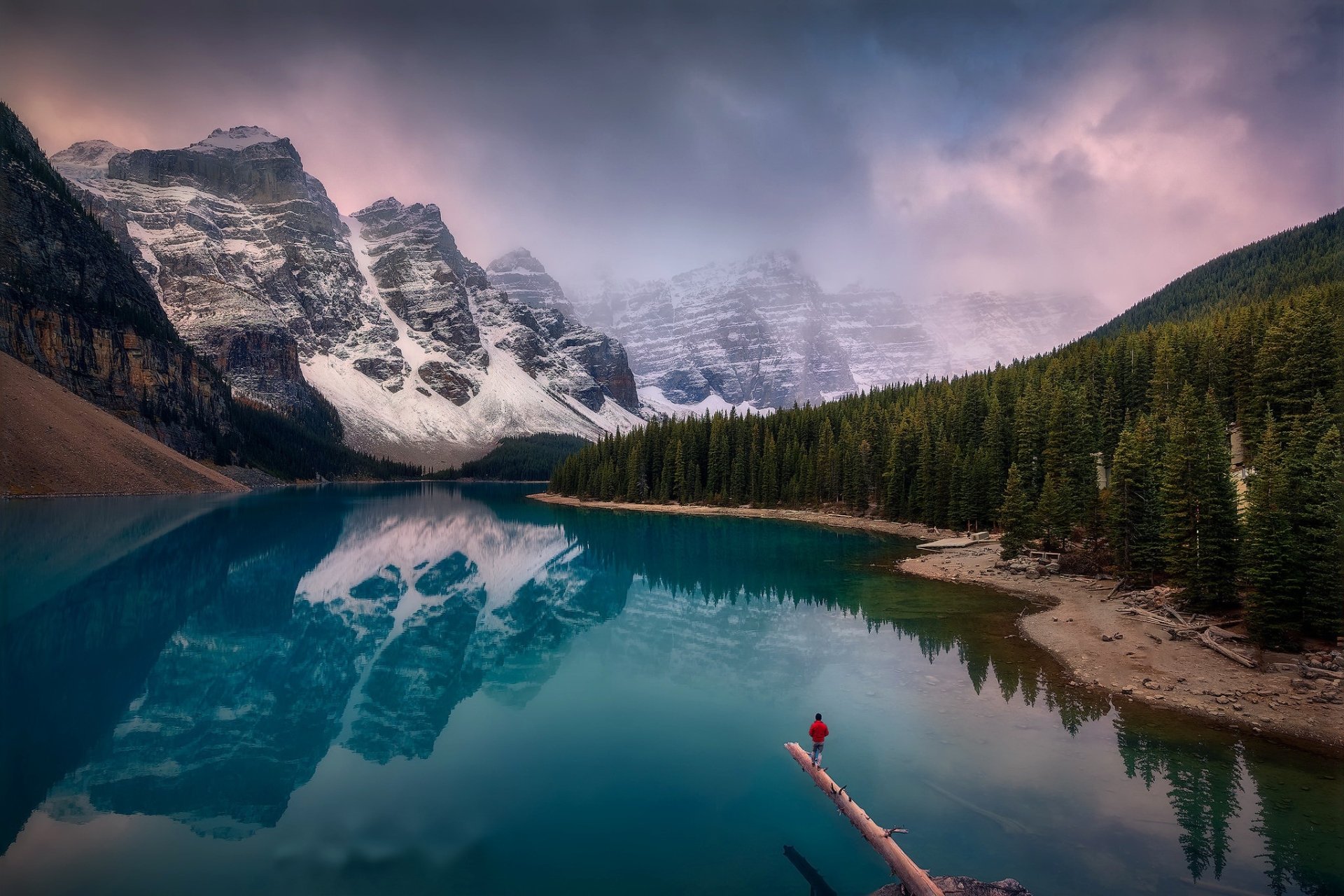 Download Reflection Mountain Canadian Rockies Moraine Lake Photography Lake HD Wallpaper