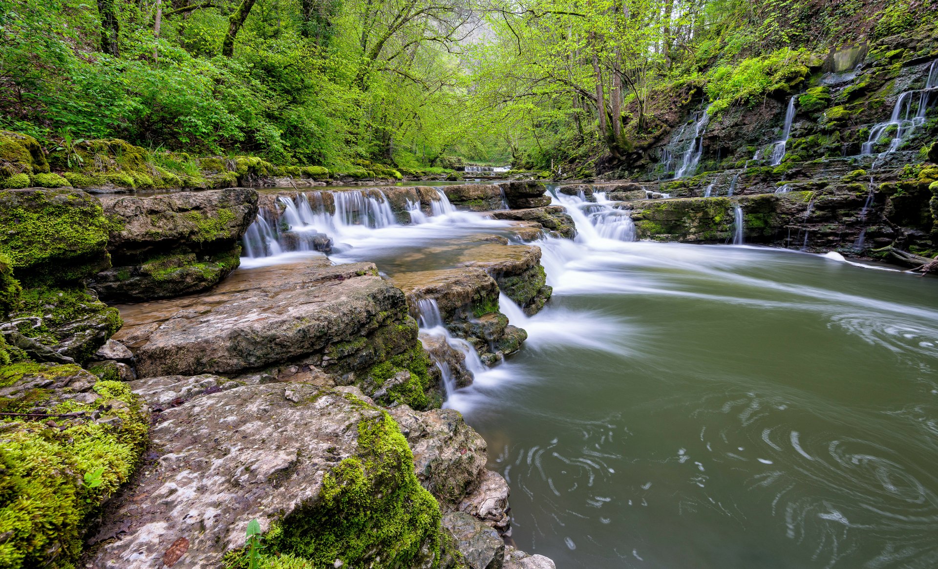 Download River Nature Waterfall 4k Ultra HD Wallpaper
