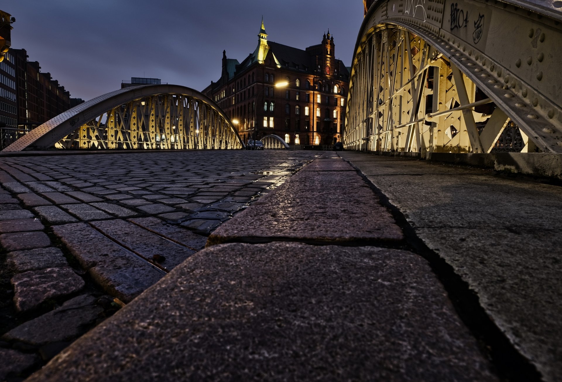Download Germany Night Bridge Man Made Hamburg 4k Ultra HD Wallpaper
