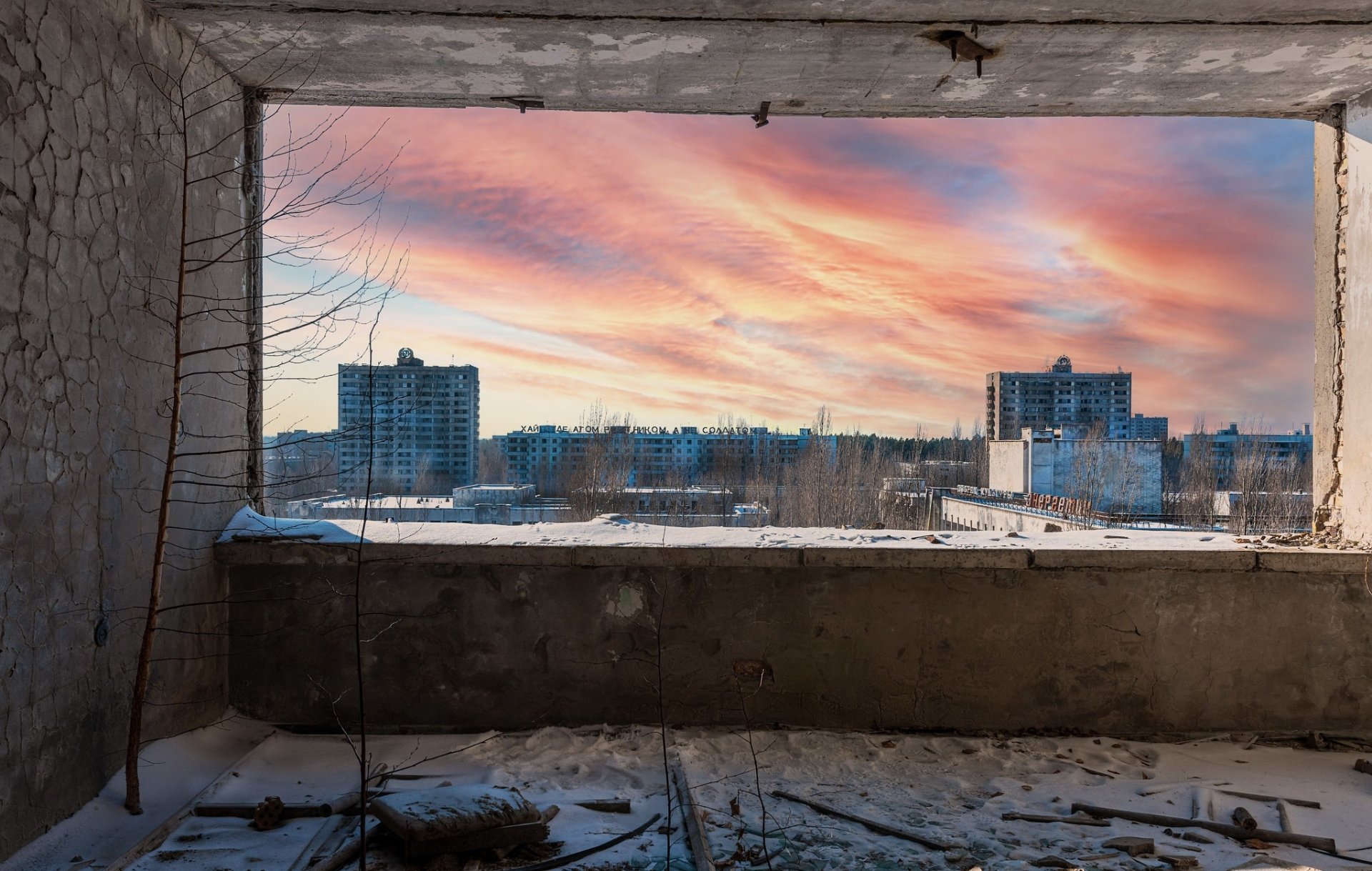 Download Pripyat Abandoned City Sunset Chernobyl Man Made Ruin HD Wallpaper