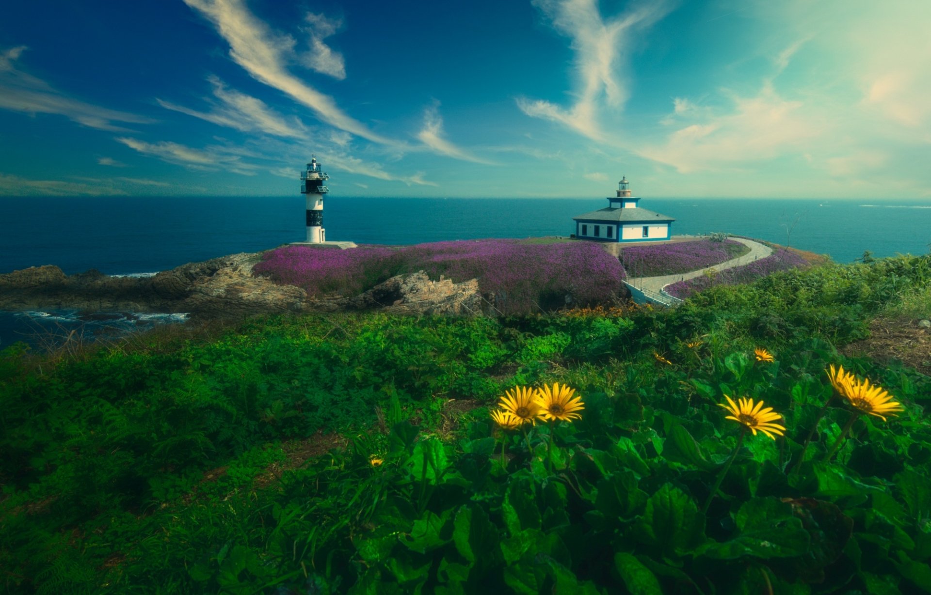 Download Spain Island Vegetation Nature Bridge Flower Sea Man Made ...