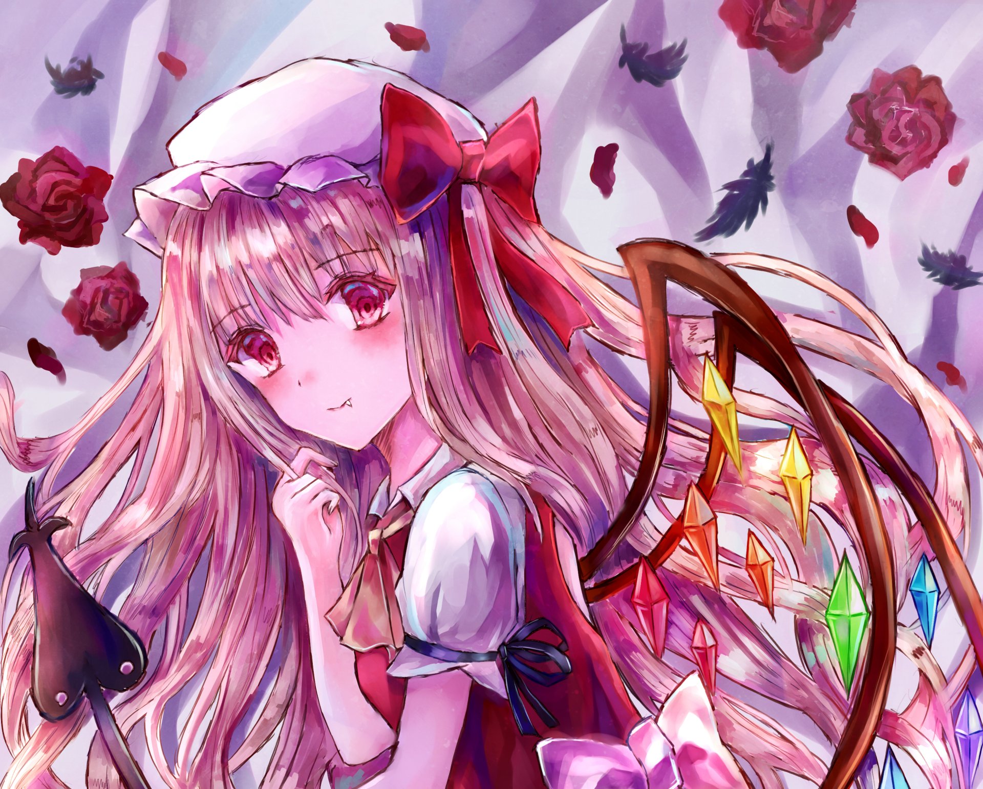 Download Flandre Scarlet Anime Touhou HD Wallpaper by すずしな綺雪