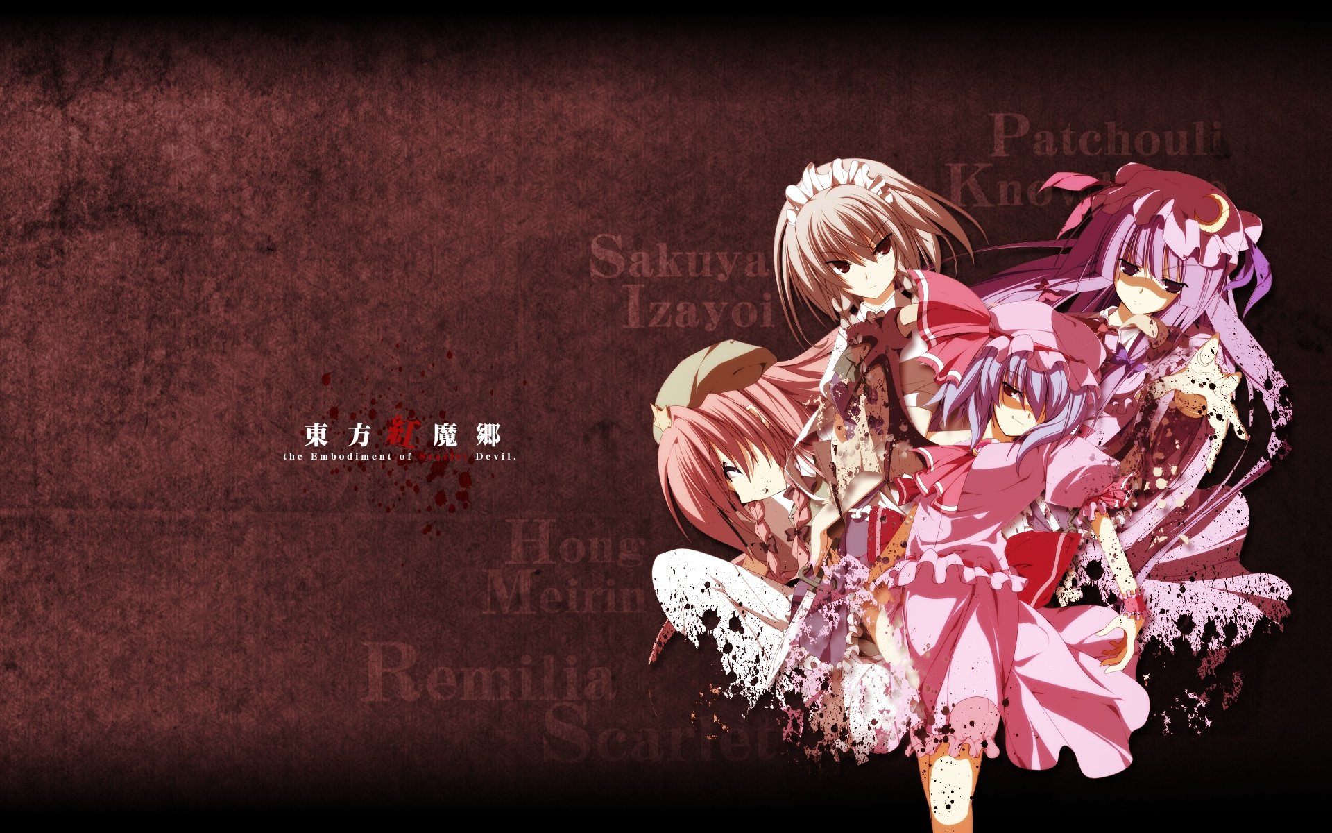 Download Remilia Scarlet Sakuya Izayoi Hong Meiling Patchouli Knowledge Anime Touhou HD Wallpaper