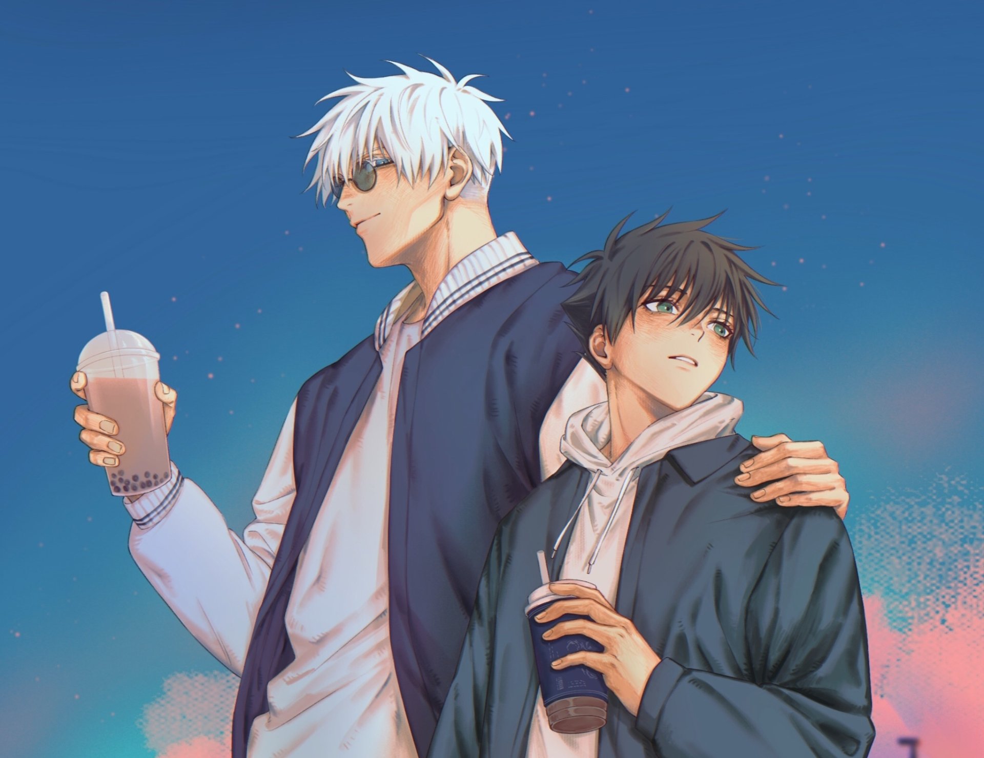 Download Satoru Gojo Megumi Fushiguro Anime Jujutsu Kaisen HD Wallpaper by 火山群鳥_