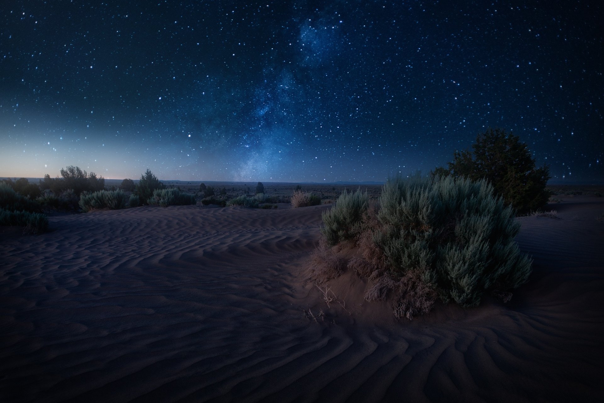 Download Starry Sky Landscape Nature Desert Star Sand Night HD Wallpaper