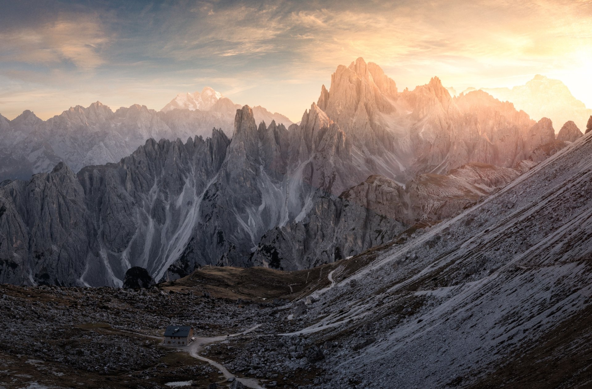 Download Dolomites Morning Peak Sunlight Nature Mountain 4k Ultra HD ...