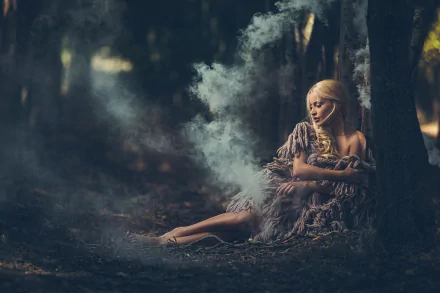 blonde depth of field model woman mood HD Desktop Wallpaper | Background Image