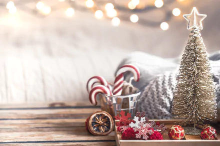candy cane christmas ornaments holiday Christmas HD Desktop Wallpaper | Background Image