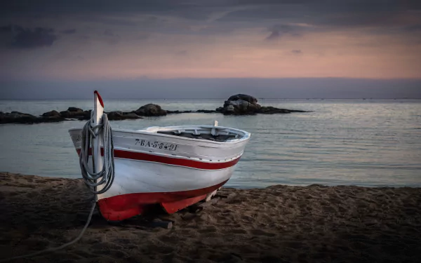 shore sea vehicle boat HD Desktop Wallpaper | Background Image