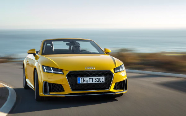 cabriolet yellow car Audi TT Audi car vehicle Audi TT Roadster HD Desktop Wallpaper | Background Image
