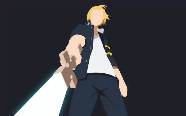  Arthur from Fire Force Minimalist Wallpaper for Desktop