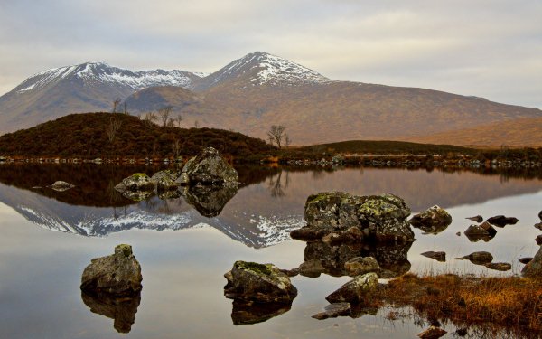 Nature Lake Lakes Mountain Reflection Fall Scotland HD Wallpaper | Background Image