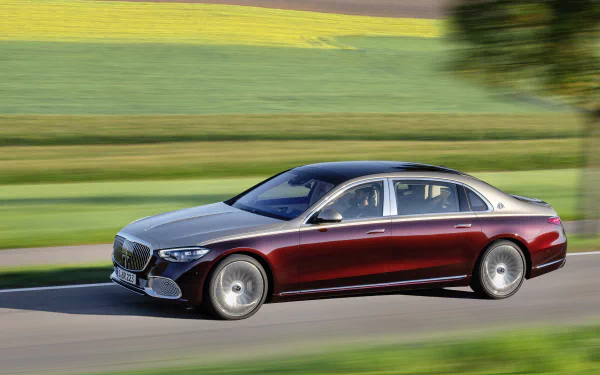 purple car car Mercedes-Benz vehicle Mercedes-Maybach S580 HD Desktop Wallpaper | Background Image