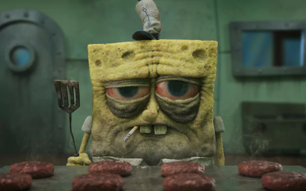 smoking hamburger TV Show SpongeBob SquarePants HD Desktop Wallpaper | Background Image