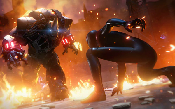 Rhino (Marvel Comics) Miles Morales spider man video game Marvel's Spider-Man: Miles Morales HD Desktop Wallpaper | Background Image