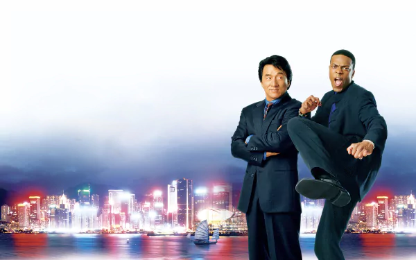 Chris Tucker Jackie Chan movie Rush Hour 2 HD Desktop Wallpaper | Background Image