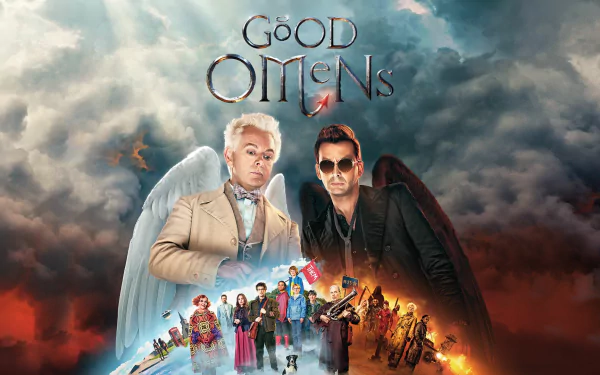 Michael Sheen David Tennant TV Show Good Omens HD Desktop Wallpaper | Background Image