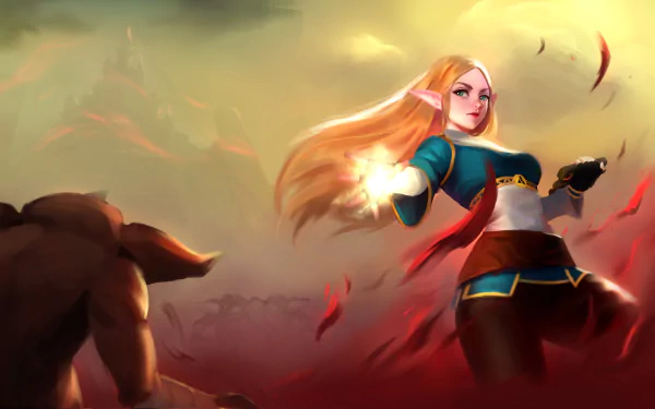 blonde Princess Zelda video game Hyrule Warriors: Age of Calamity HD Desktop Wallpaper | Background Image