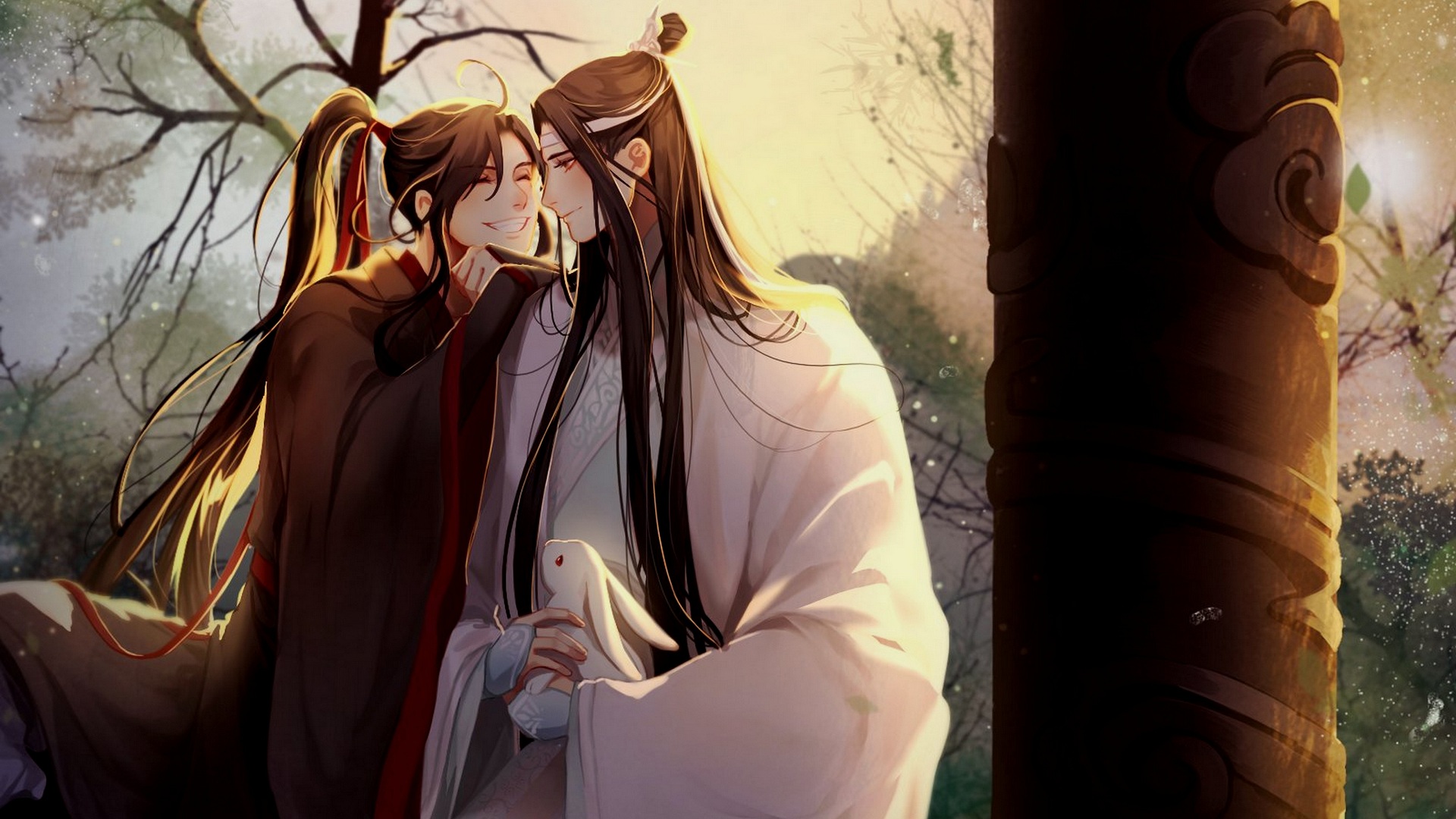 Anime, Mo Dao Zu Shi, Wei Ying, Wei Wuxian, Lan Wangji, Lan Zhan, Kiss, HD  wallpaper