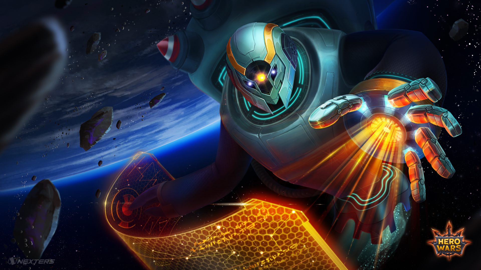 Hero wars game hd wallpaper cosmic warrior