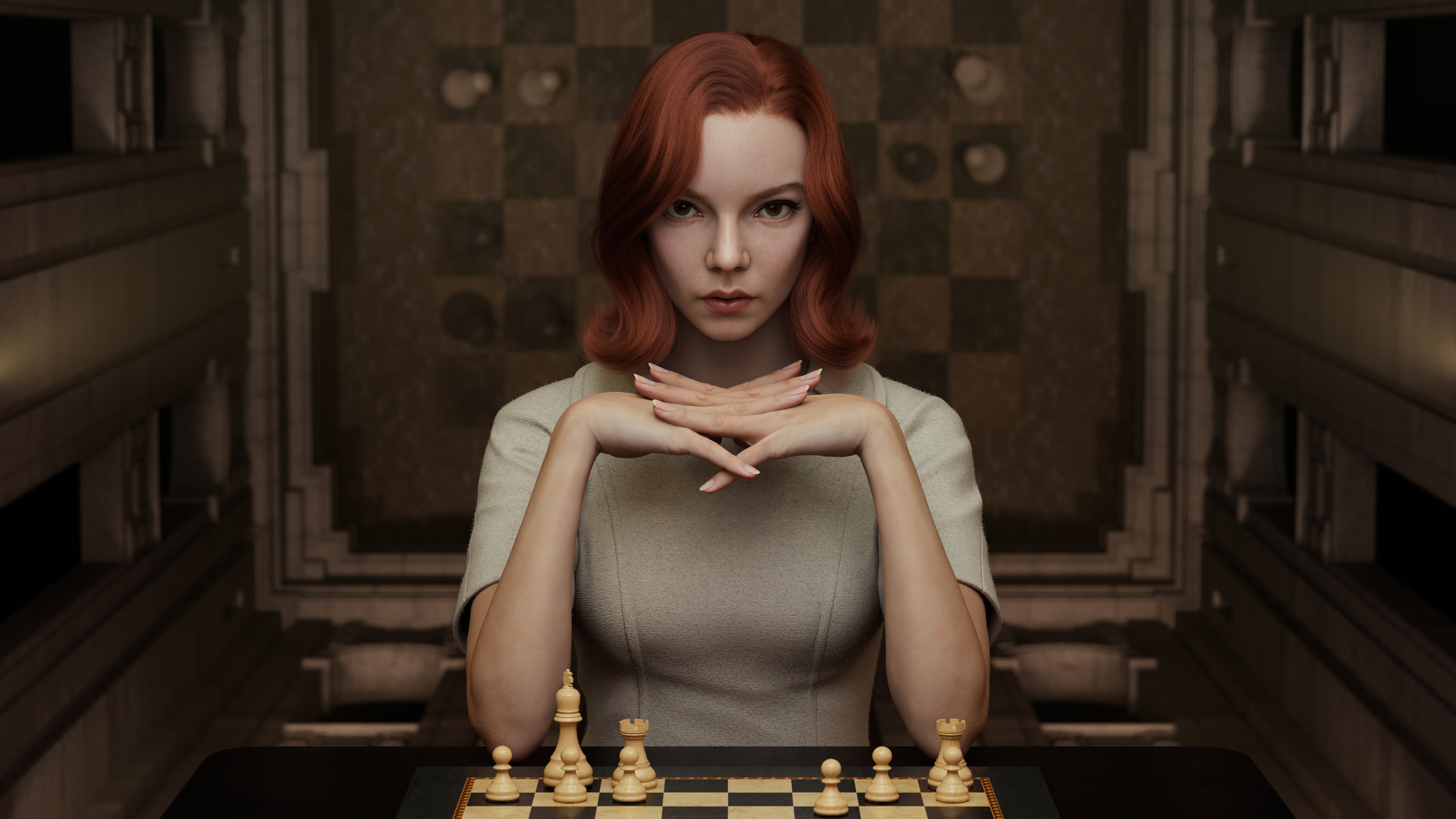 Gambito de Dama/ the Queen's Gambit wallpaper  The queen's gambit, Queen's  gambit, Anya joy