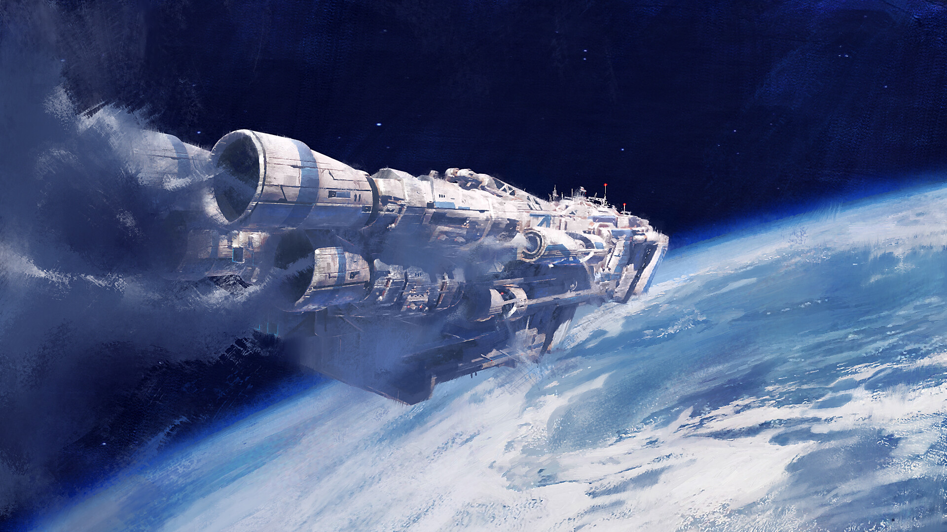 Download Sci Fi Spaceship HD Wallpaper by Dawid Jasiorski