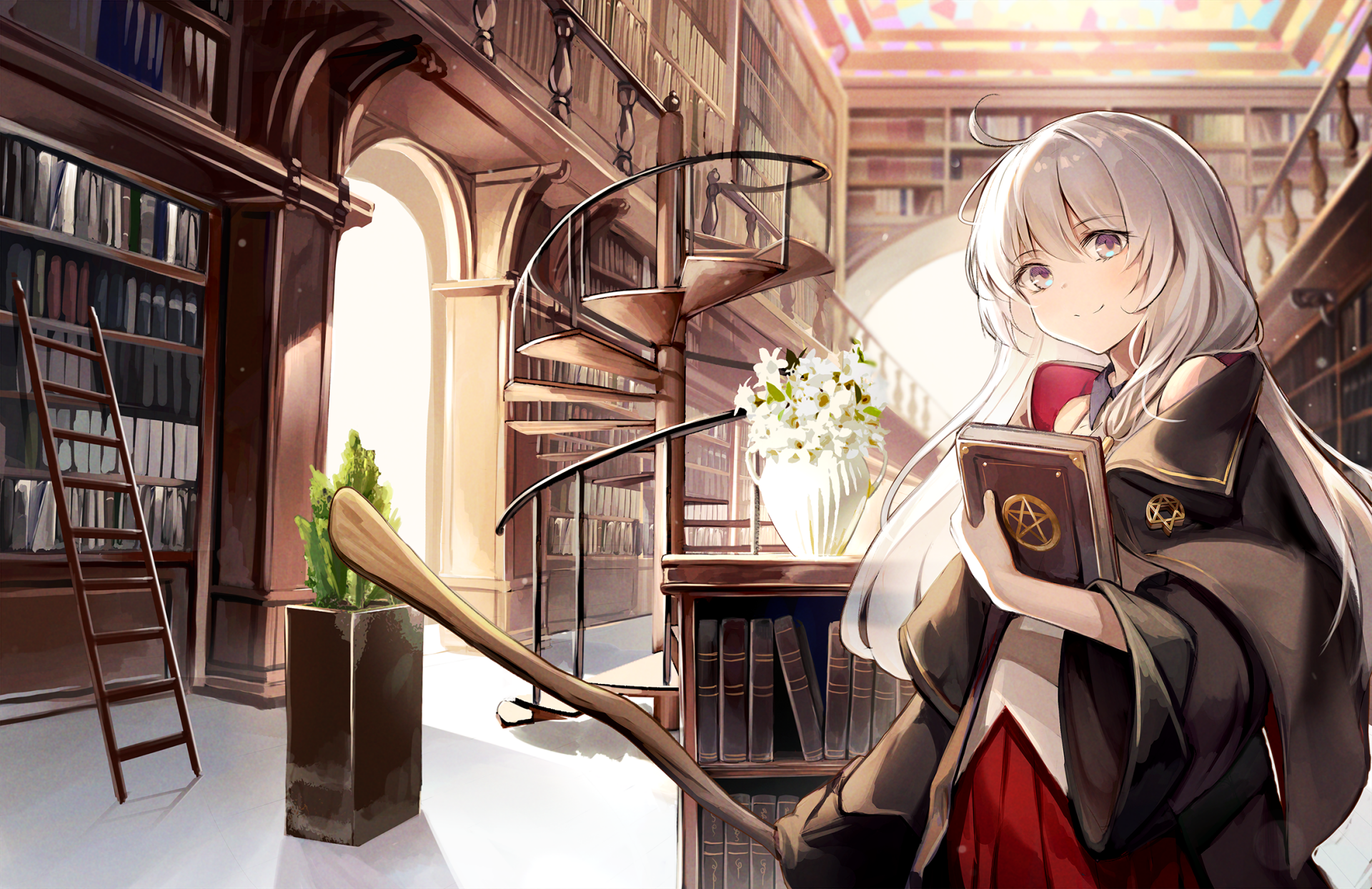 Elaina in the Library - HD Wallpaper from The Journey of Elaina by 0525