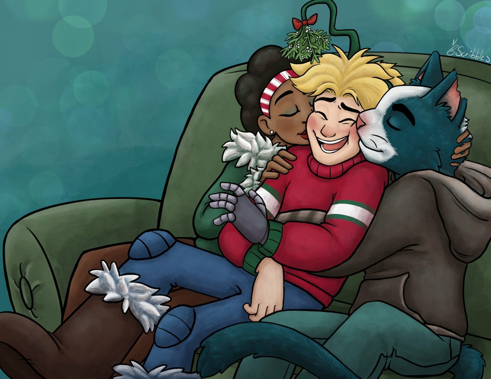 Download Christmas Kiss Avocato (Final Space) Gary Goodspeed Quinn Airgon TV Show Final Space HD Wallpaper by butterflyscribbles