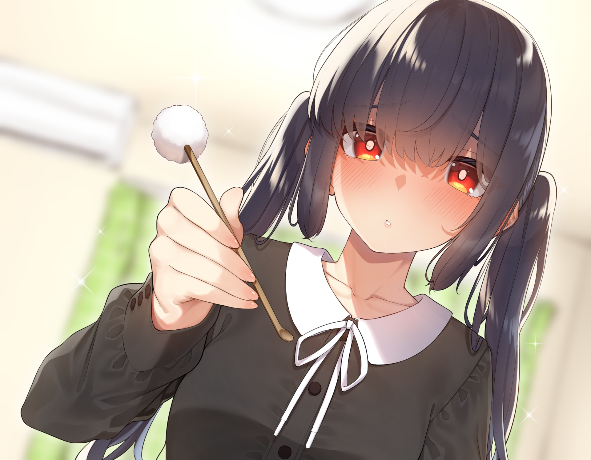 Download Twintails Red Eyes Long Hair Blush Anime Girl Anime Girl HD Wallpaper by ごーわん