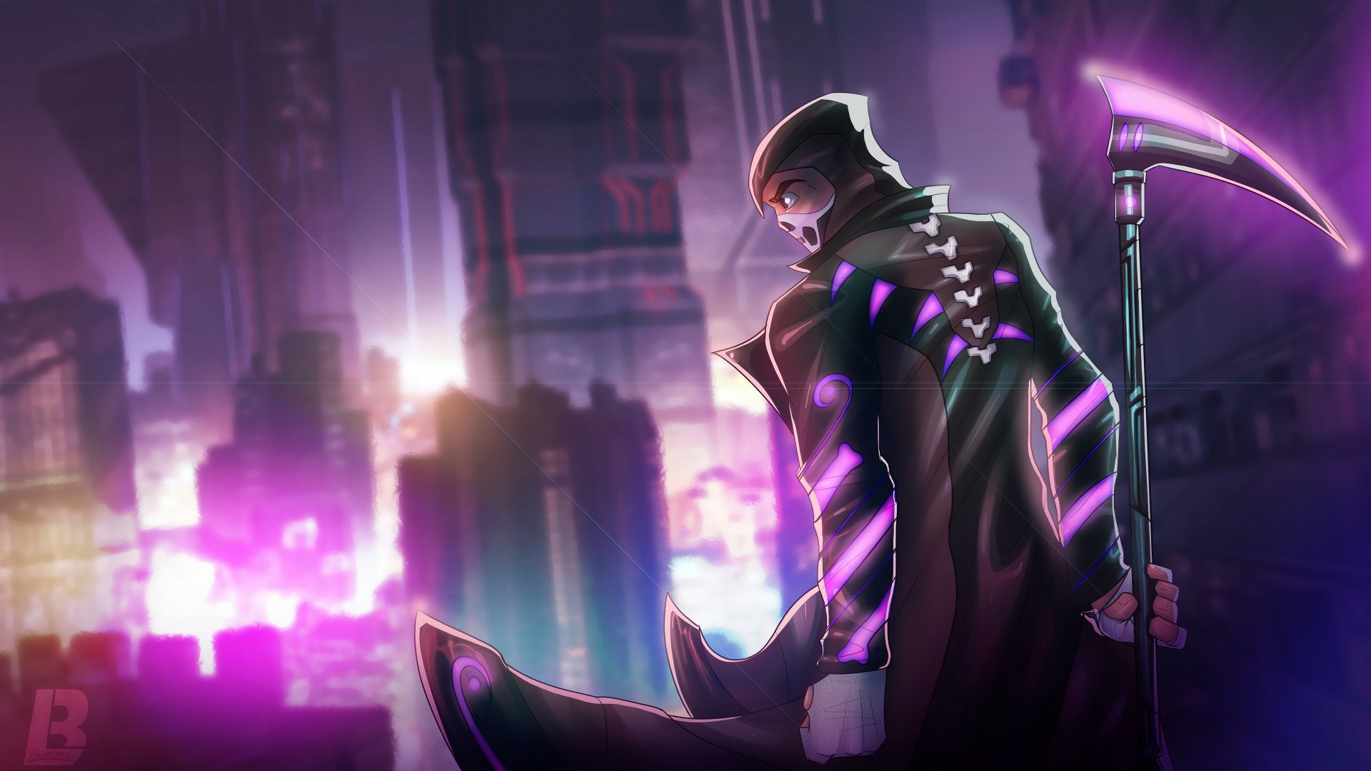 Download Scythe Sci Fi Warrior 4k Ultra HD Wallpaper by Bryce Lennox