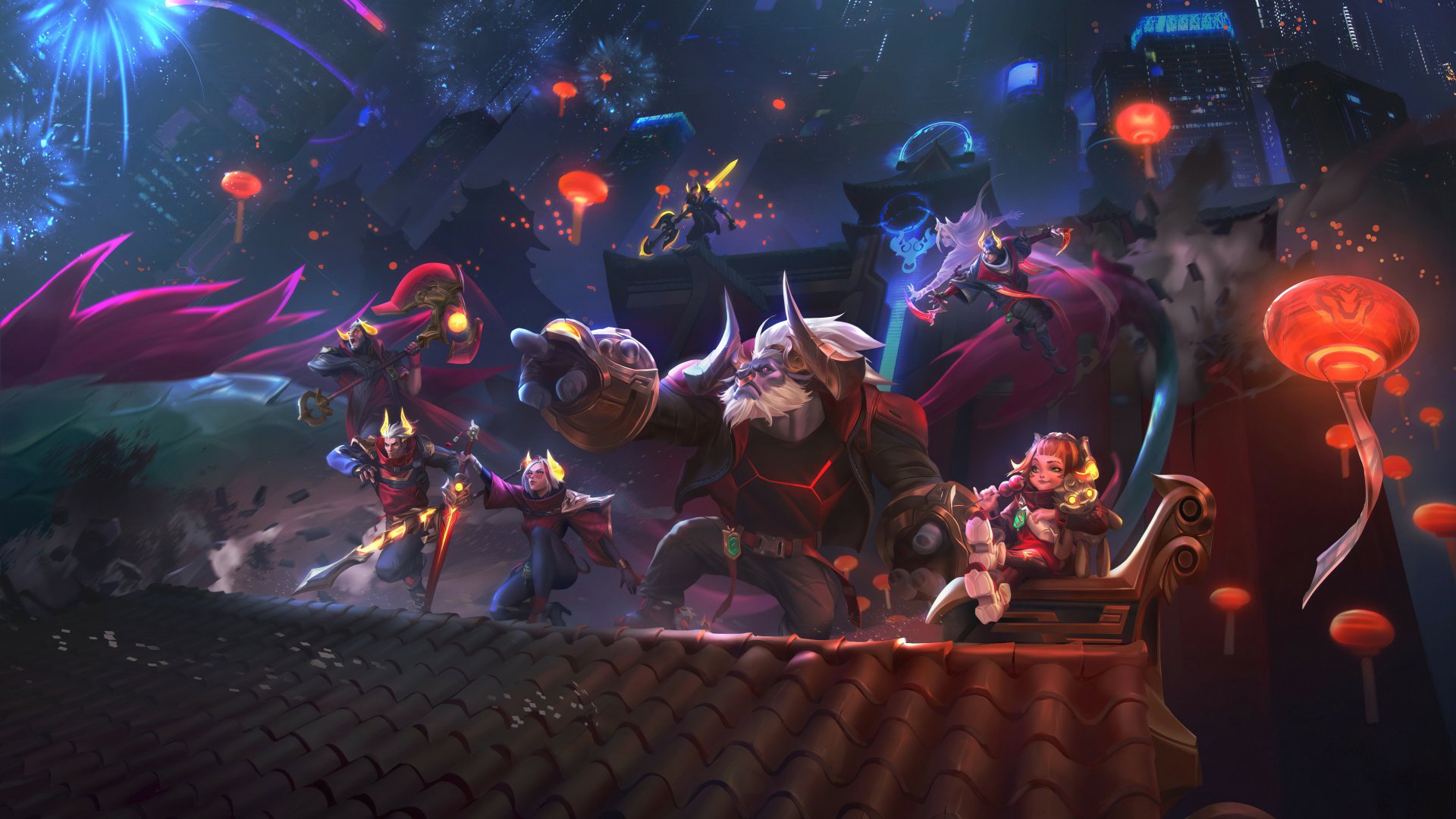 Download Viego (League Of Legends) Darius (League Of Legends) Jarvan IV (League Of Legends) Fiora (League Of Legends) Aphelios (League Of Legends) Alistar (League Of Legends) Annie (League Of Legends) Video Game League Of Legends 8k Ultra HD Wallpaper