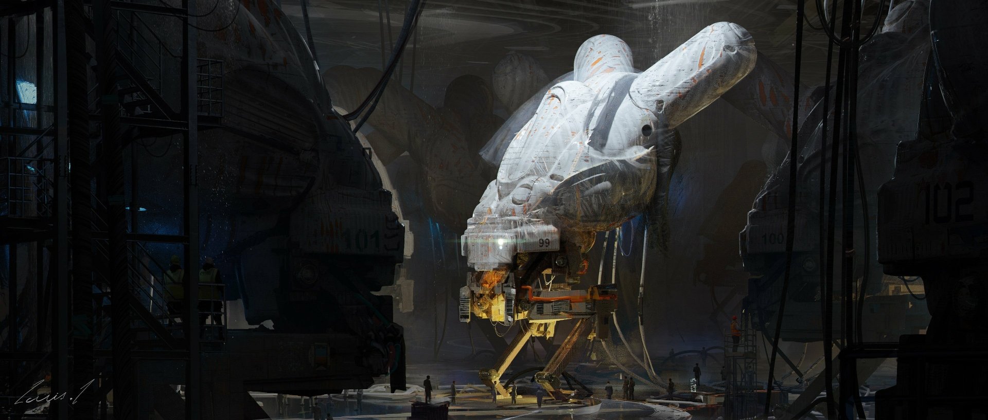 Download Sci Fi Machine HD Wallpaper by Louis Laurent