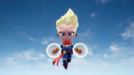 chibi Comic Captain Marvel HD Desktop Wallpaper | Background Image