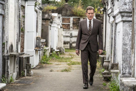 HD desktop wallpaper featuring Bryan Cranston in Your Honor walking solemnly through a cemetery.