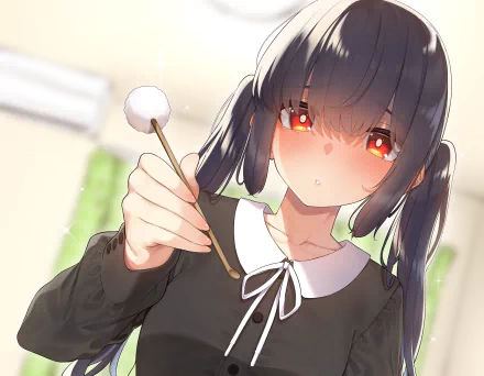 twintails red eyes long hair blush Anime girl anime girl HD Desktop Wallpaper | Background Image