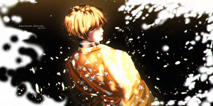 Zenitsu Agatsuma Anime Demon Slayer: Kimetsu no Yaiba HD Desktop Wallpaper | Background Image