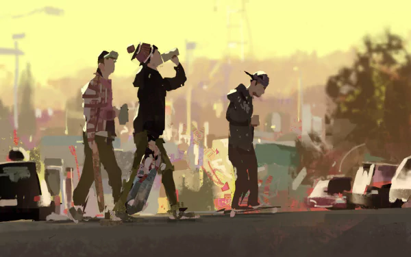 skateboarding artistic Street Art HD Desktop Wallpaper | Background Image
