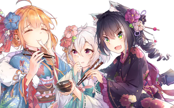 Kokoro Natsume Karyl Momochi Pecorine (Princess Connect) Anime Princess connect! Re:Dive HD Desktop Wallpaper | Background Image