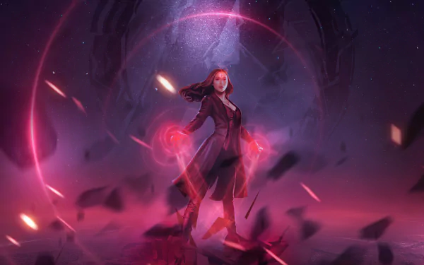 Elizabeth Olsen Wanda Maximoff Scarlet Witch movie Avengers EndGame HD Desktop Wallpaper | Background Image