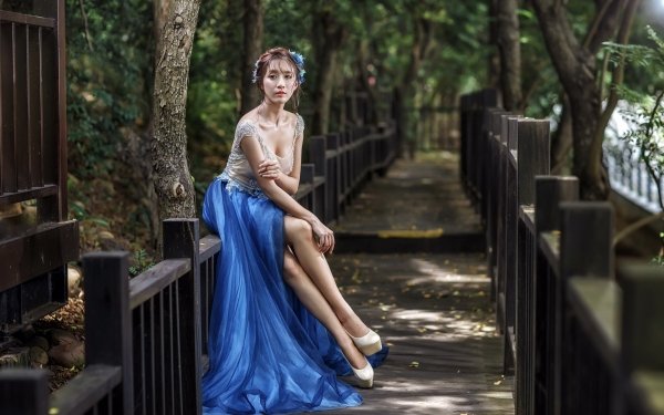 Women Asian Model Depth Of Field Brunette HD Wallpaper | Background Image