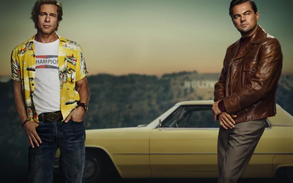 Leonardo Dicaprio Brad Pitt movie Once Upon A Time In Hollywood HD Desktop Wallpaper | Background Image